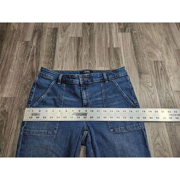 (3/$35) Chaps Womens Size 8 Skinny Slim Leg Madden Pockets Denim Blue Jeans - Picture 8 of 11